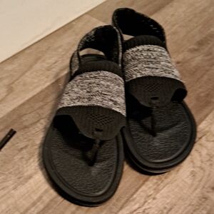 Sanuk Black and Gray Sandals